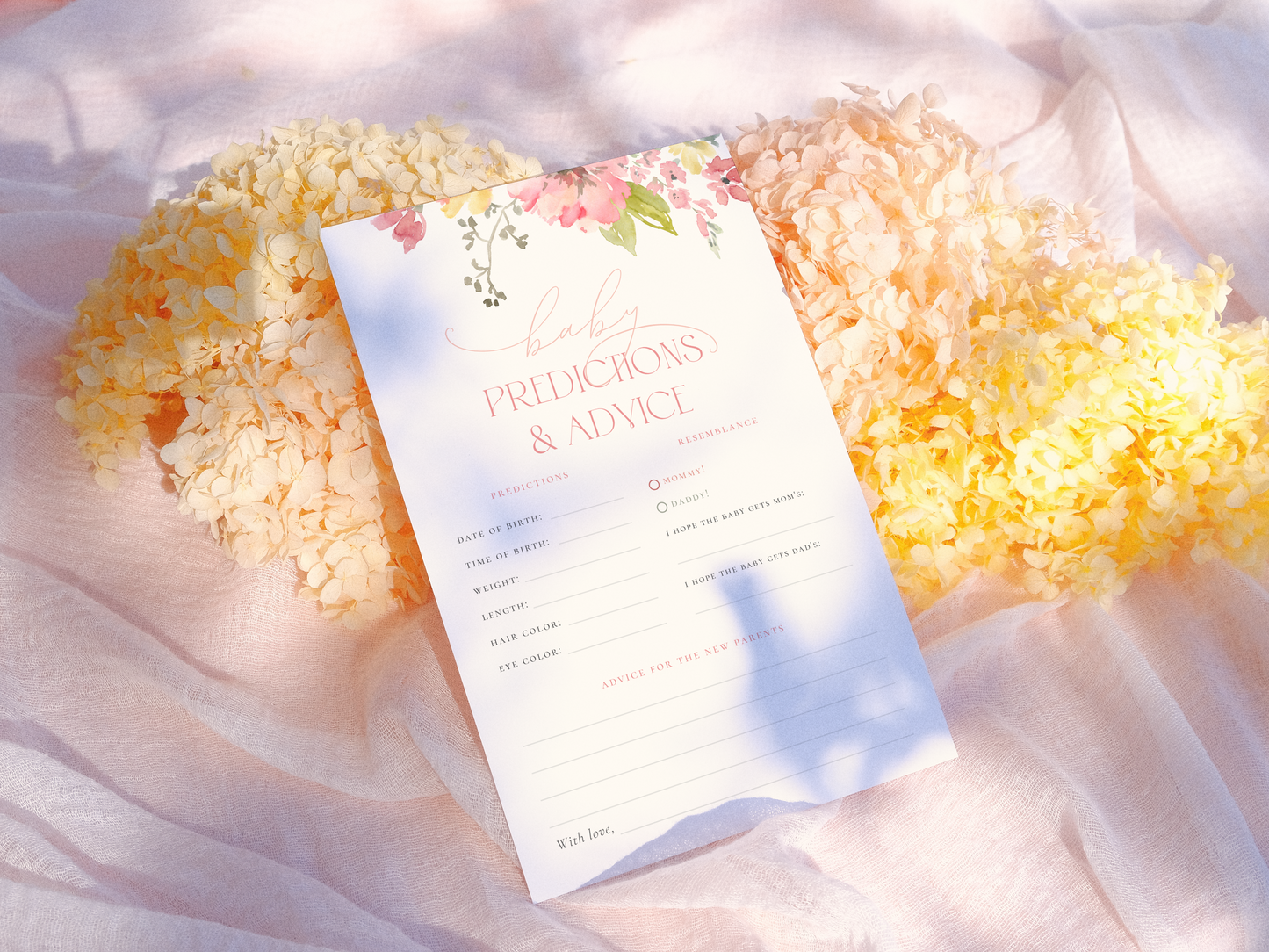 Baby in Bloom Floral Girl Baby Shower Invitation Bundle
