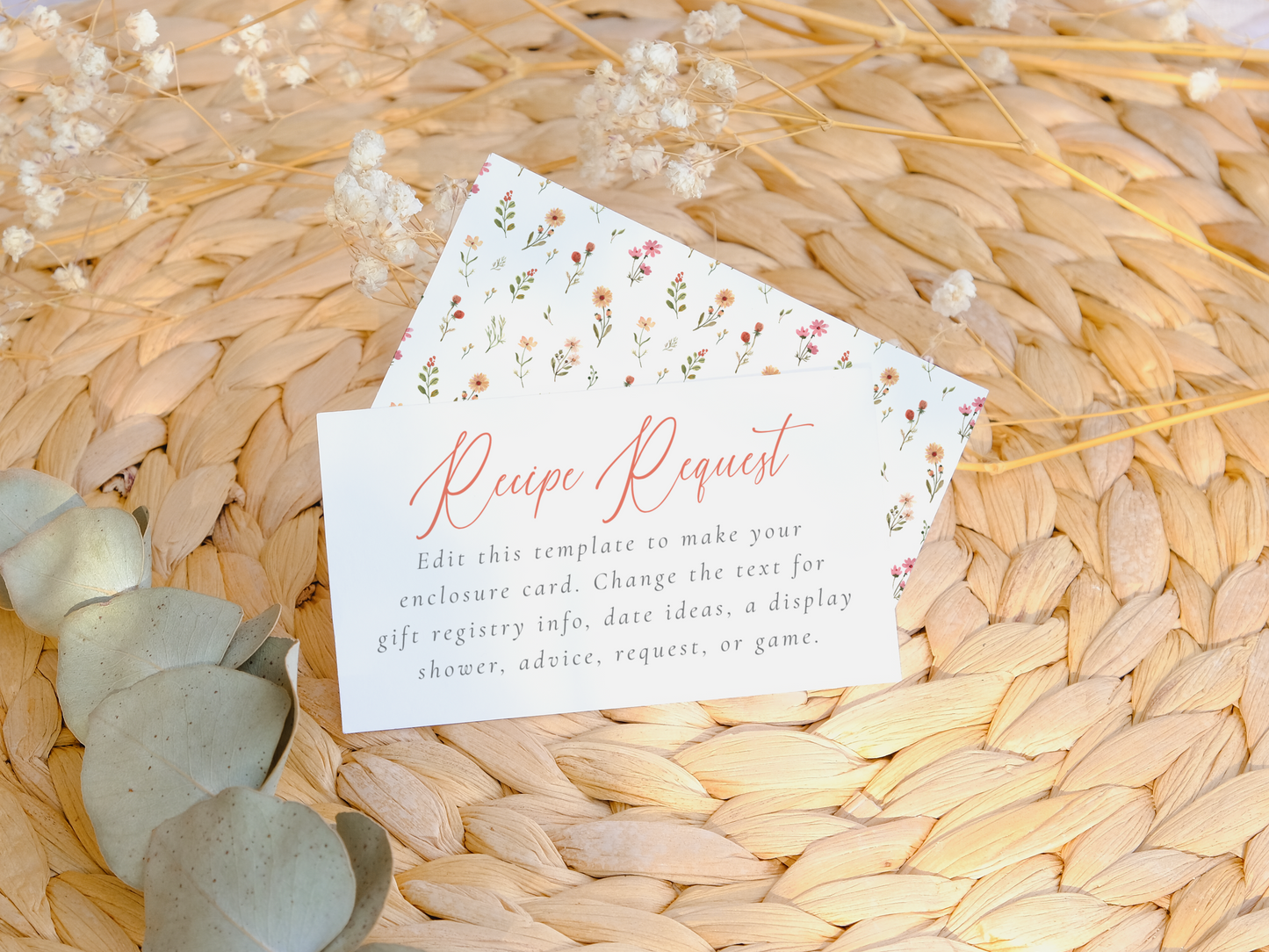 Delicate Boho Wildflower Arch Bridal Shower Bundle