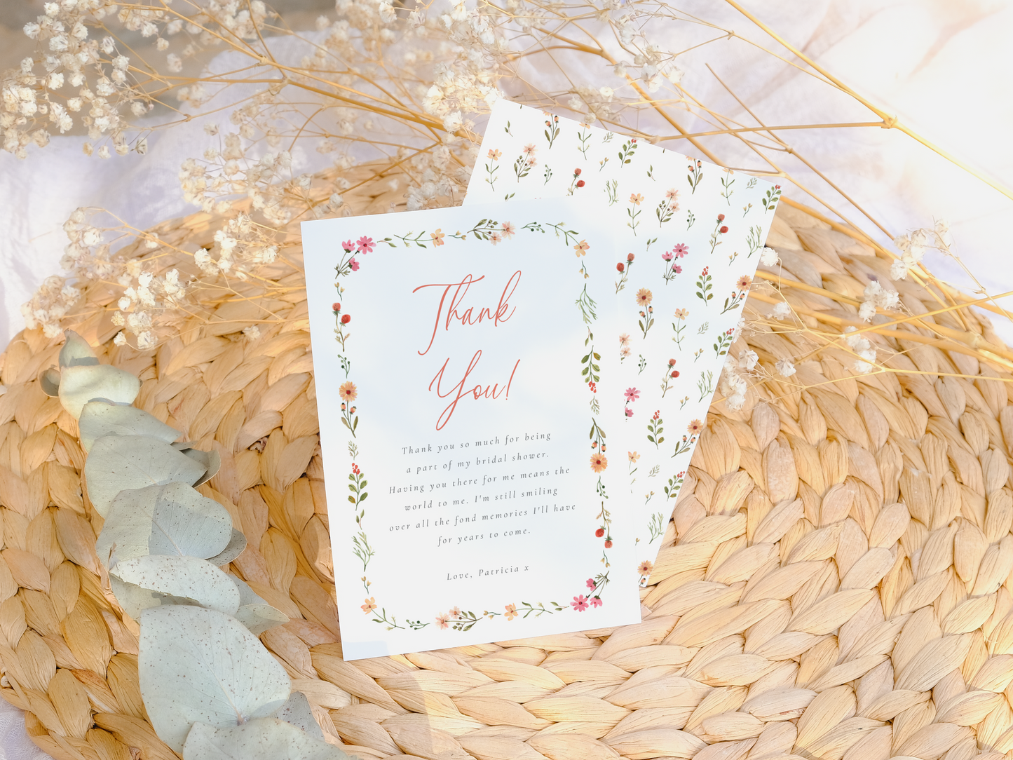 Delicate Boho Wildflower Arch Bridal Shower Bundle