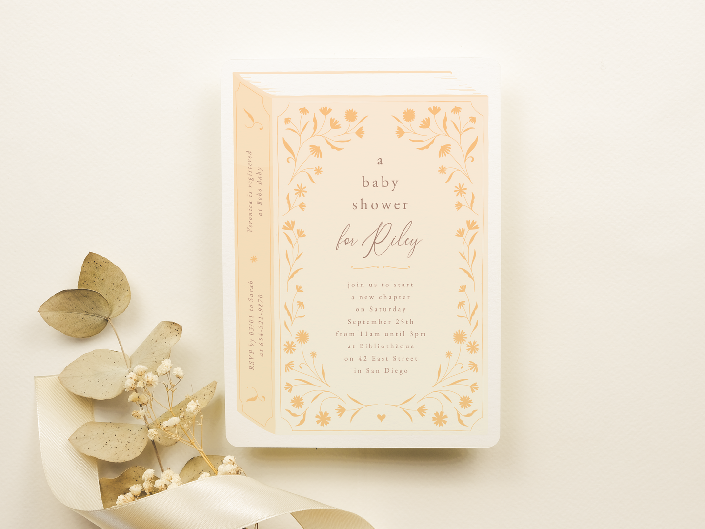 Floral Storybook Girl Baby Shower Invitation Bundle