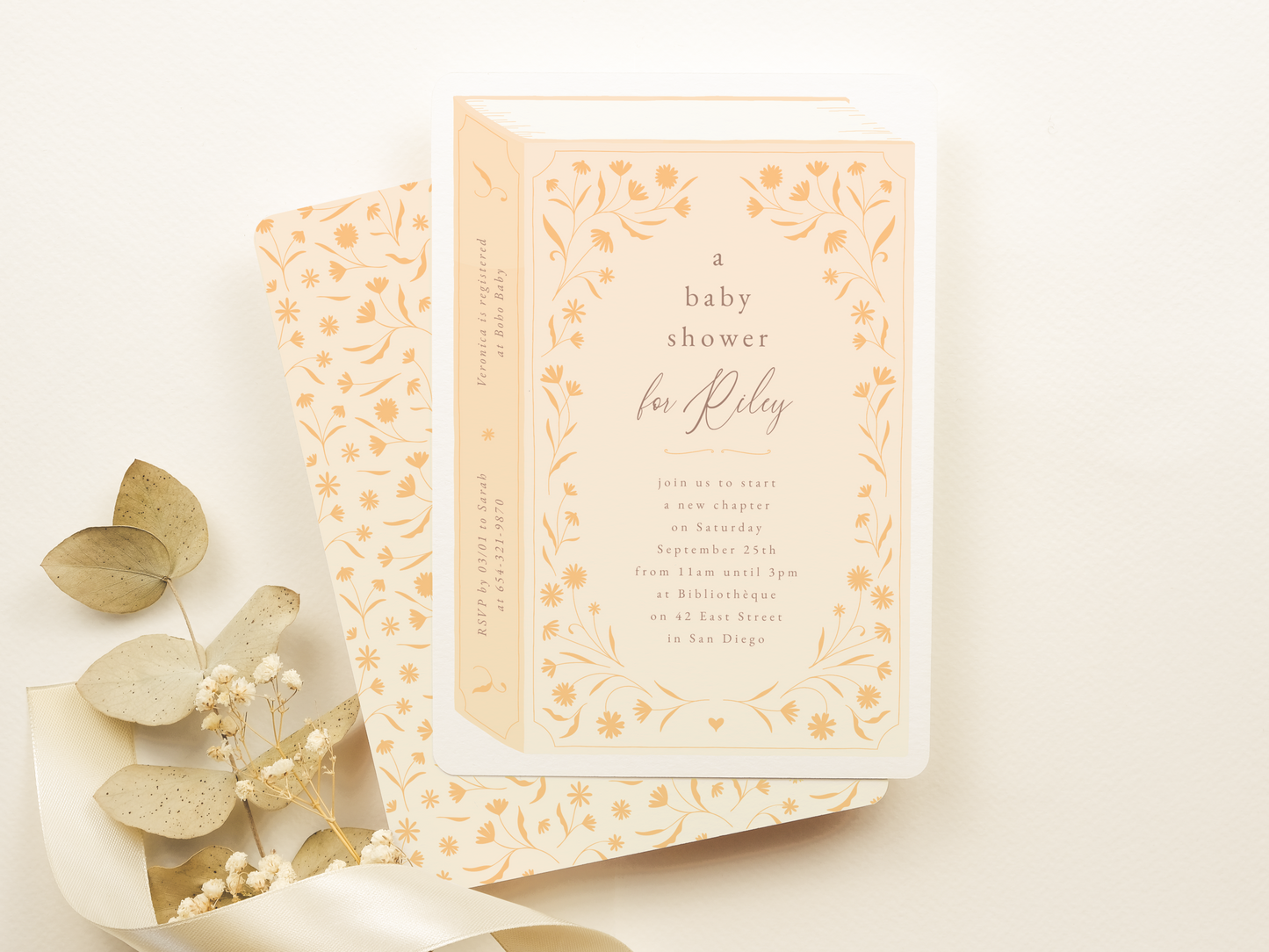 Floral Storybook Girl Baby Shower Invitation Bundle