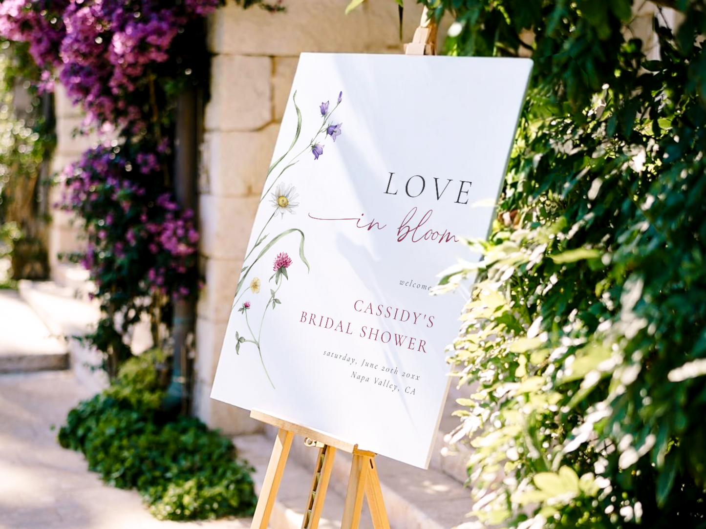 Love in Bloom Wildflower Bridal Shower Invitation Bundle