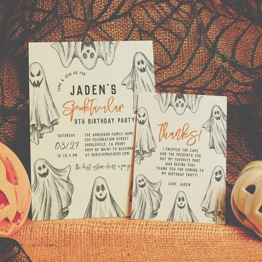Boo👻-tiful Halloween Birthday Party Invitations for All Ages