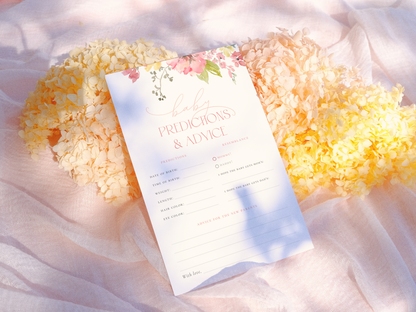 Baby in Bloom Floral Girl Baby Shower Invitation Bundle
