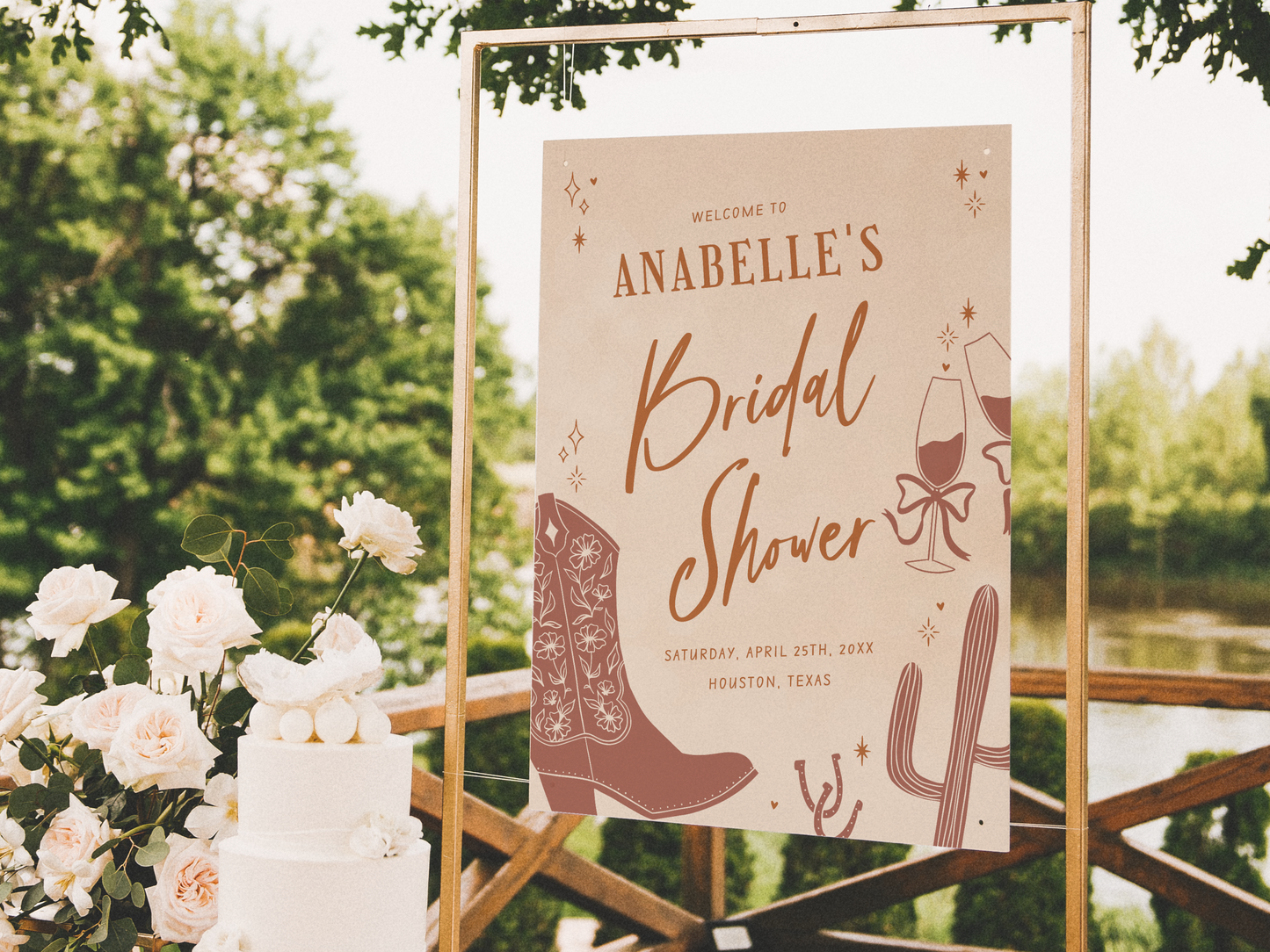 Boots and Bubbly Bridal Shower Invitation Bundle