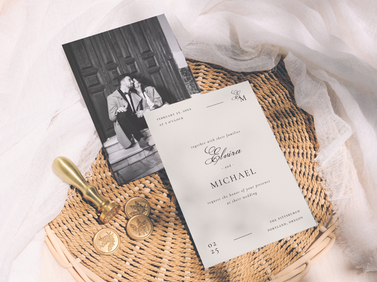 Minimalist Editorial Photo Luxury Wedding Invitation