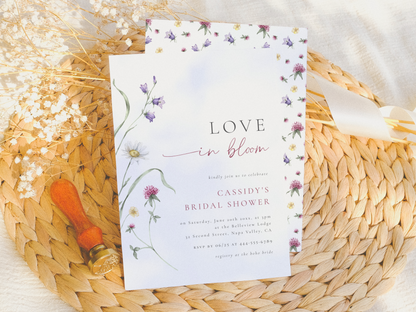 Love in Bloom Wildflower Bridal Shower Invitation