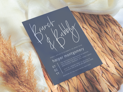 Boho Desert Colors Brunch & Bubbly Bridal Shower Invitation
