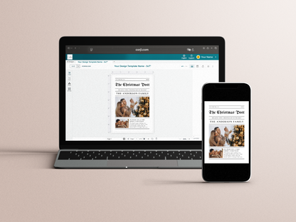 Year In Review Newspaper Christmas Photo Card