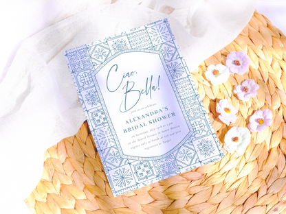 Ciao Bella! Whimsical Italian Bridal Shower Invitation Bundle