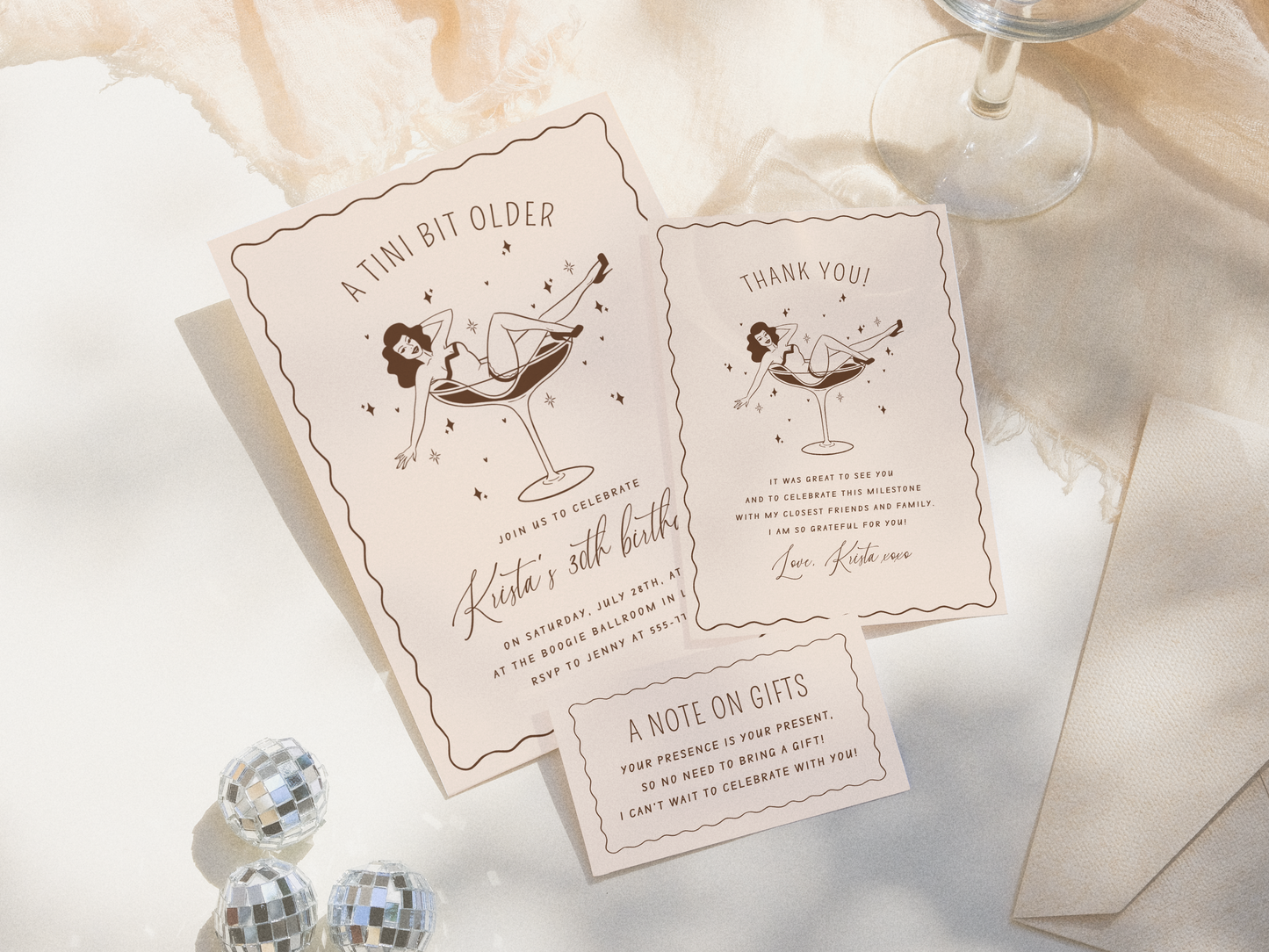 A Tini Bit Older Birthday Party Invitation Bundle