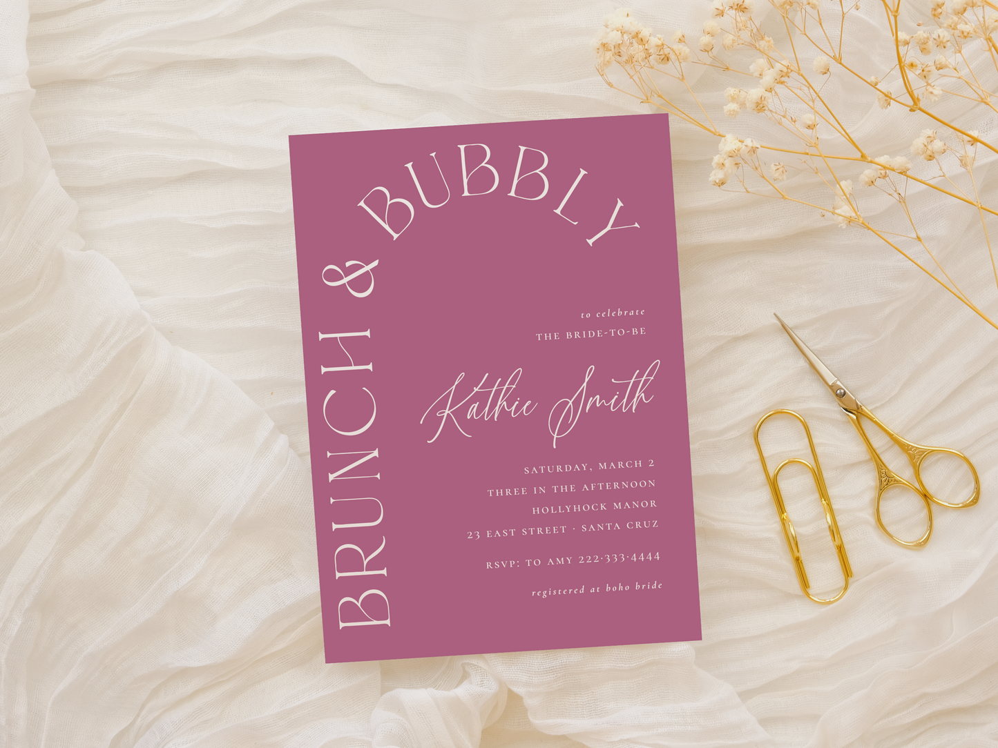 Brunch & Bubbly Bold Floral Arch Bridal Shower Bundle