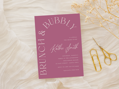 Brunch & Bubbly Bold Floral Arch Bridal Shower Bundle