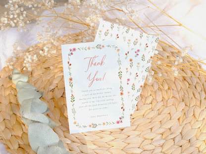 Delicate Boho Wildflower Arch Bridal Shower Bundle