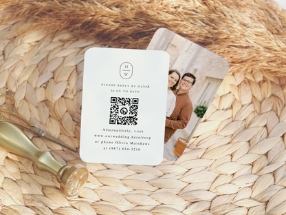 Elegant Initials Arch Wedding Invitation Suite