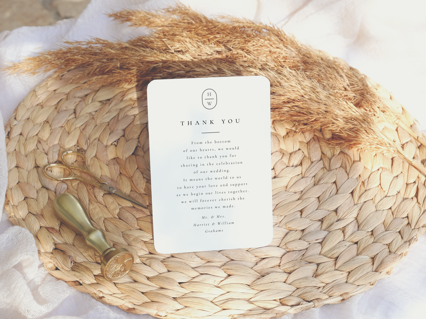 Elegant Initials Arch Wedding Invitation Suite