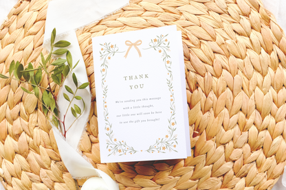 Wildflower & Yellow Bow Baby Shower Invitation Bundle