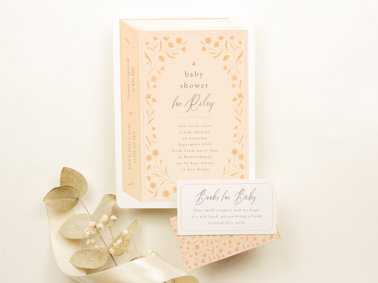 Floral Storybook Girl Baby Shower Invitation Bundle