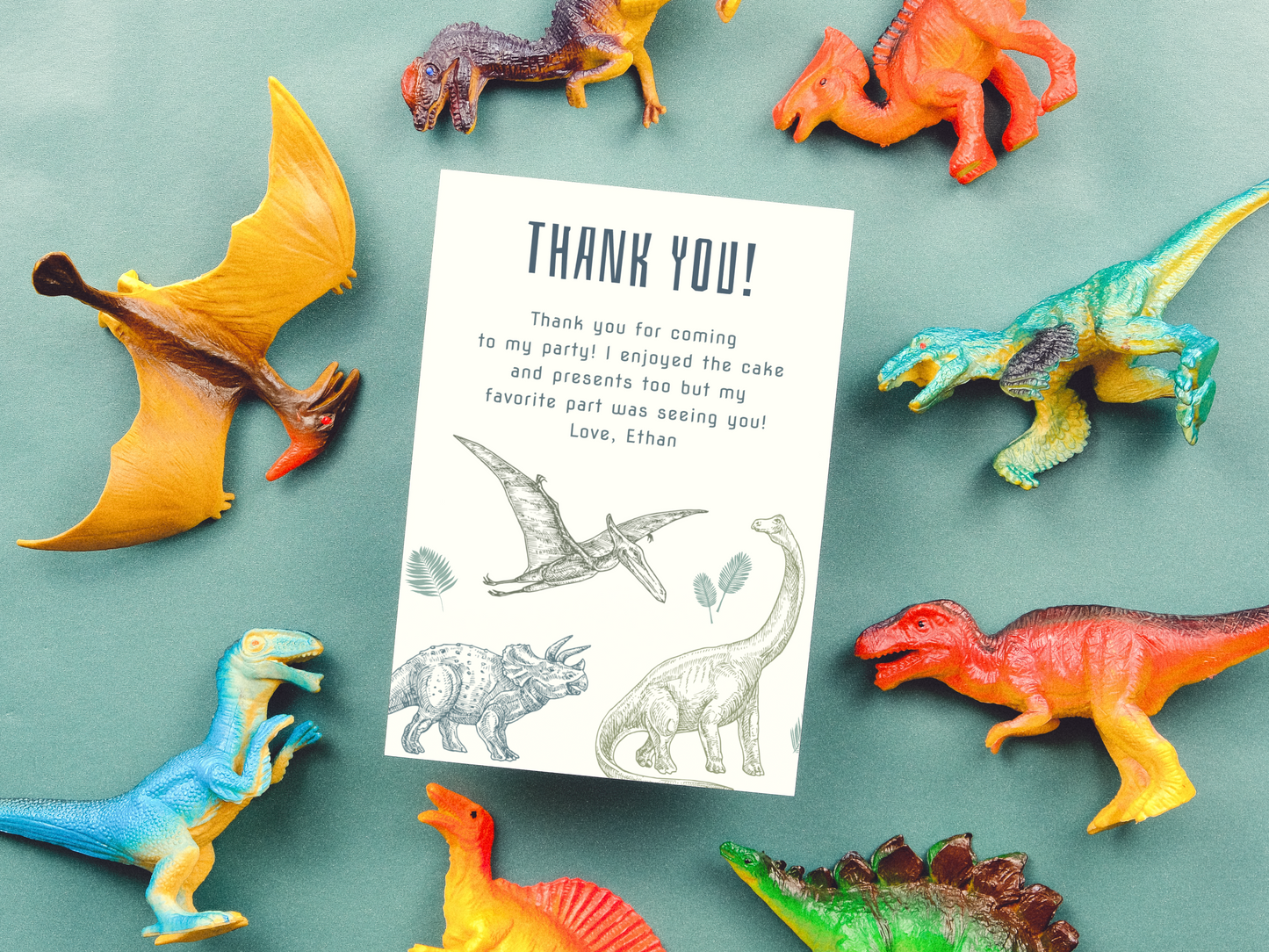Dinosaur Boy Birthday Party Invitation Bundle