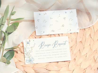 Something Blue Wildflower Bridal Shower Invitation Bundle