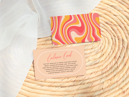 Groovy Boho Arch Retro Bridal Brunch Invitation Bundle