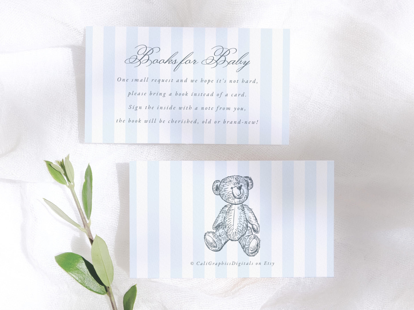 Preppy Vintage Teddy Bear Boy Baby Shower Invitation Bundle