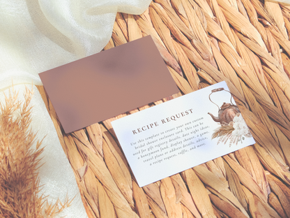Time For Tea Boho Pampas Bridal Shower Invitation Bundle