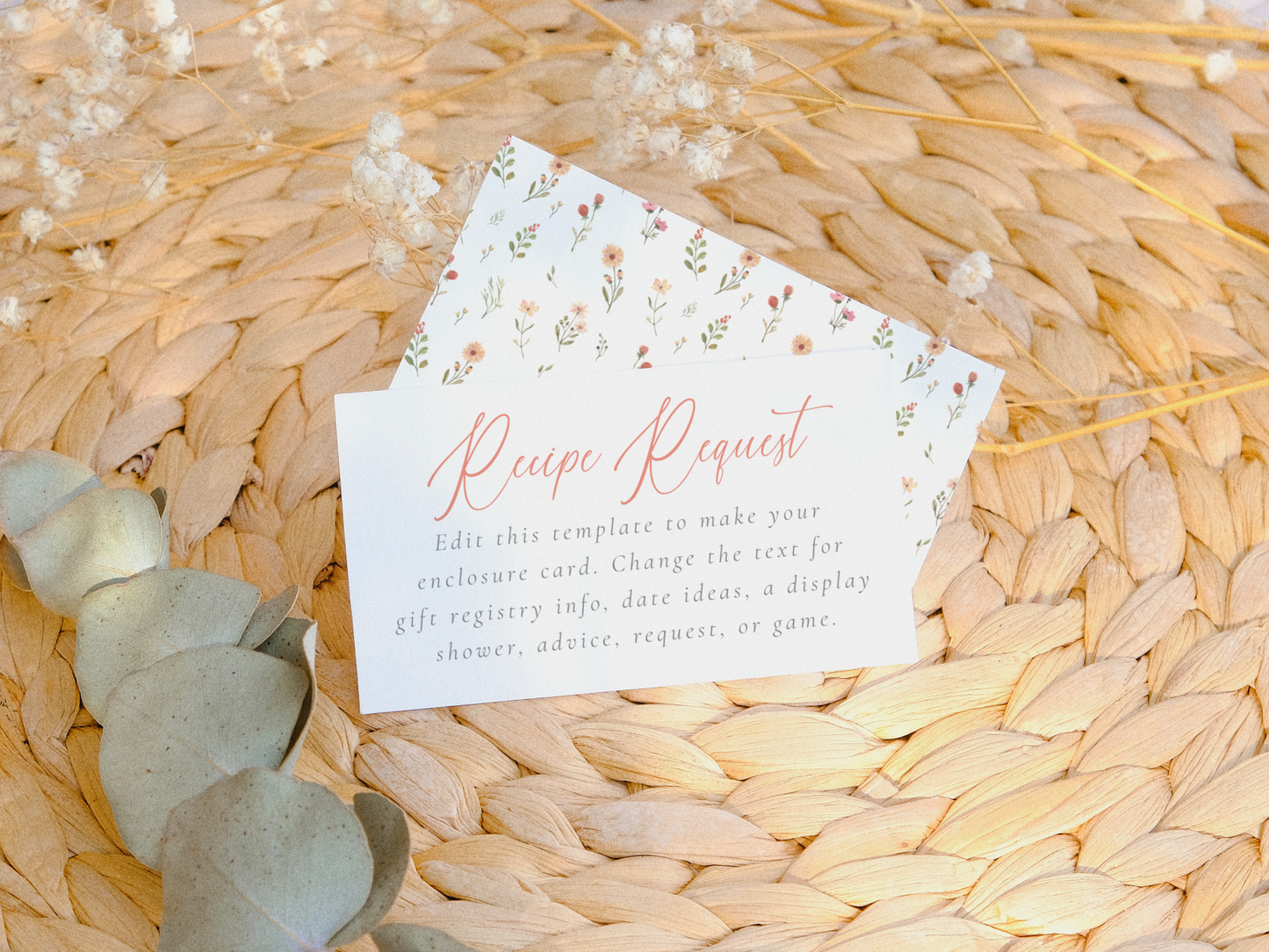 Delicate Boho Wildflower Arch Bridal Shower Invitation Bundle