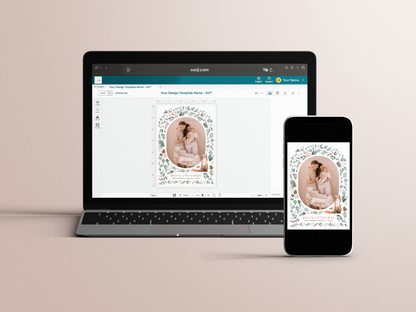 Watercolor Greenery Woodland Arch Christmas Photo Card