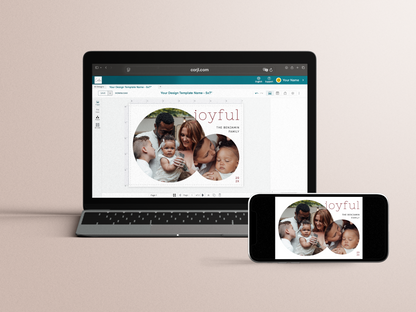 Joyful Modern 2 Photo Christmas Holiday Card