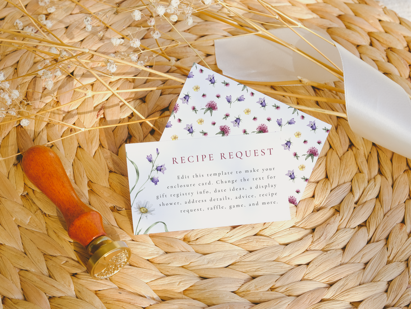 Love in Bloom Wildflower Bridal Shower Invitation Bundle