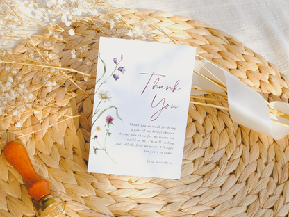 Love in Bloom Wildflower Bridal Shower Invitation Bundle