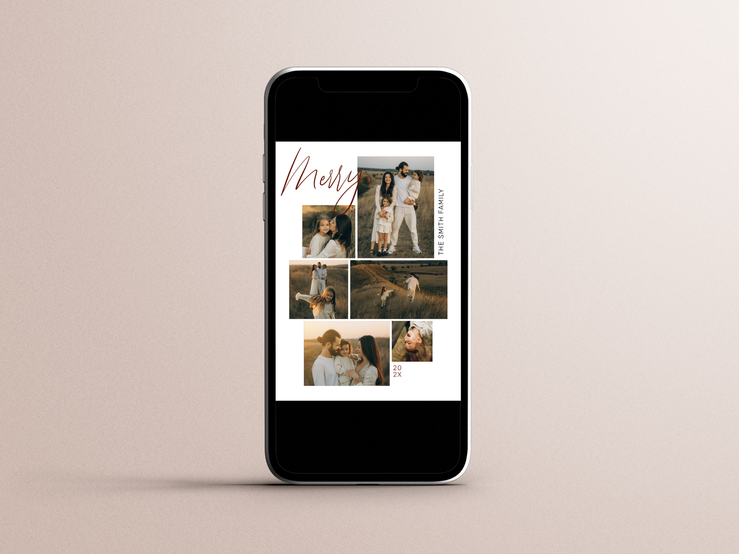 Merry Gallery Wall Photo Collage Christmas Holiday Card