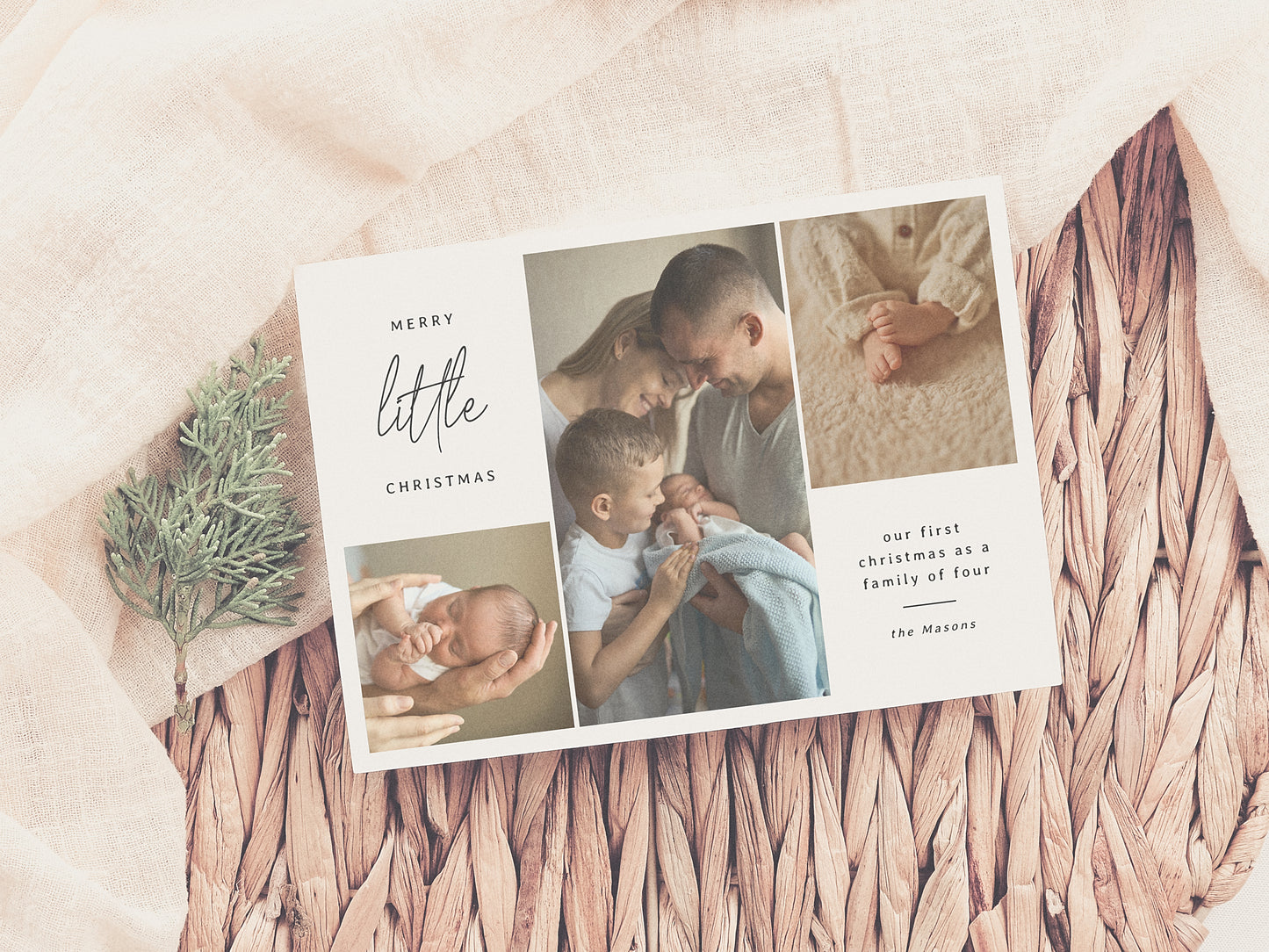 Merry Little Christmas First Christmas Photo Card