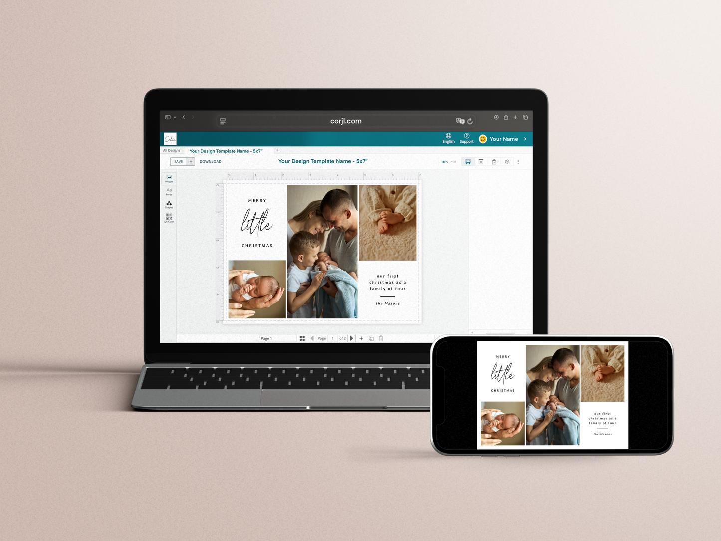 Merry Little Christmas First Christmas Photo Card