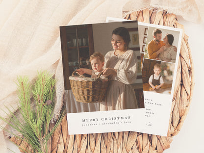 Minimalist Merry Christmas Photo Holiday Card