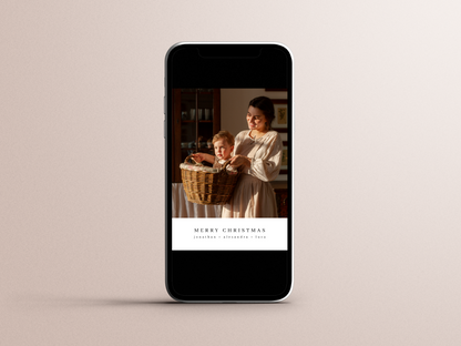 Minimalist Merry Christmas Photo Holiday Card