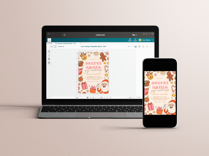 Groovy Secret Santa Exchange Retro Christmas Party Invitation