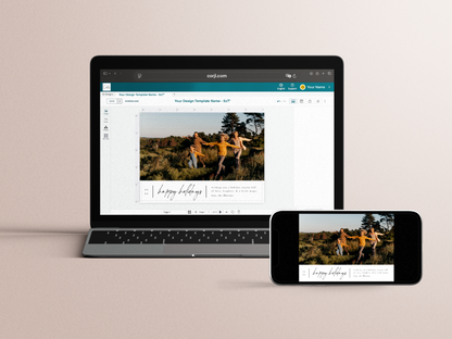 Modern Minimal Happy Holidays Christmas Holiday Card