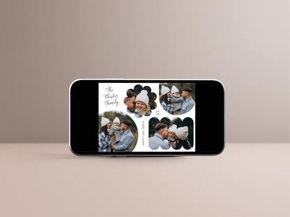 Playful Shapes Modern Christmas Photo Collage Holiday Card