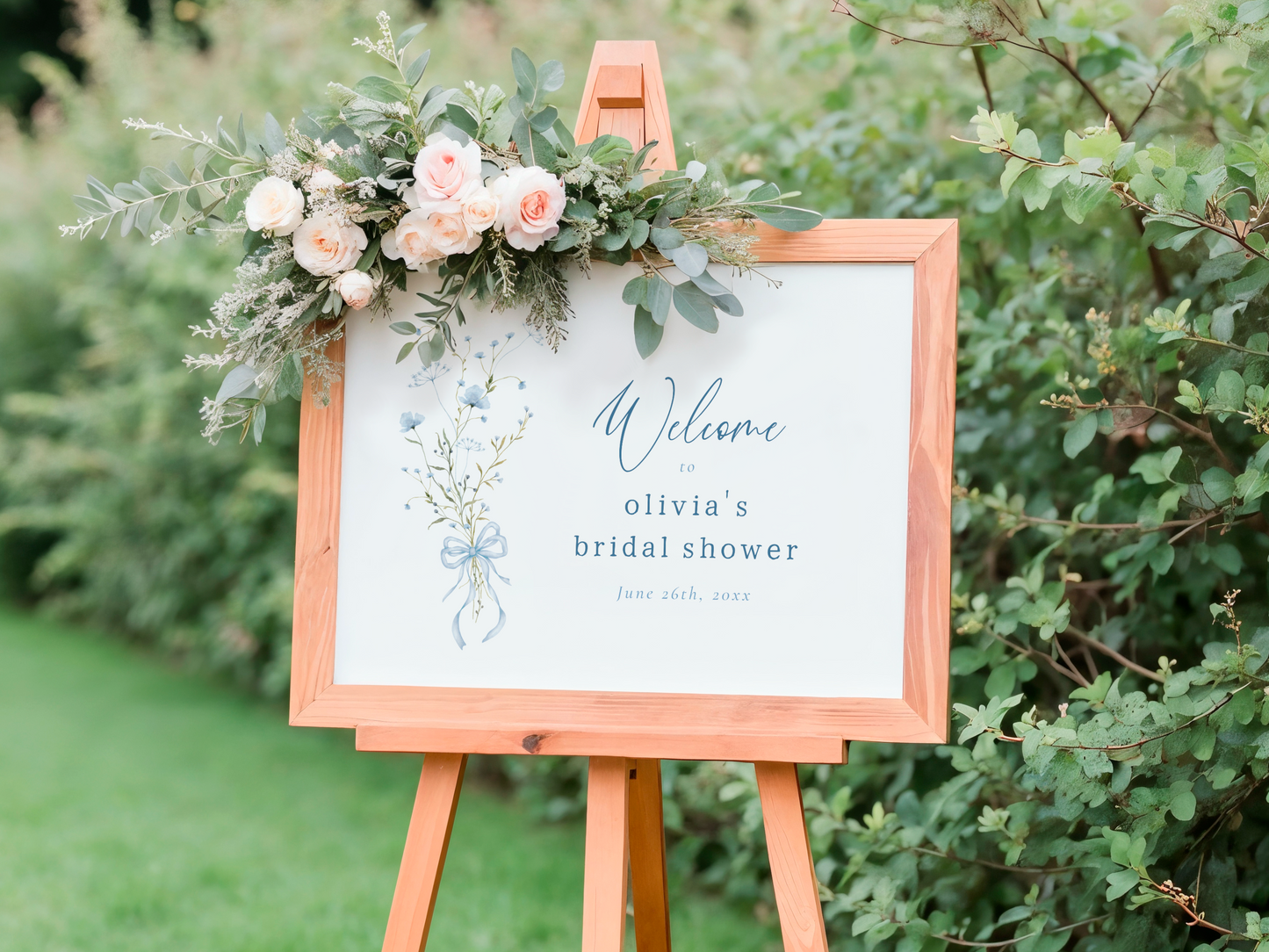 Something Blue Wildflower Bridal Shower Invitation Bundle