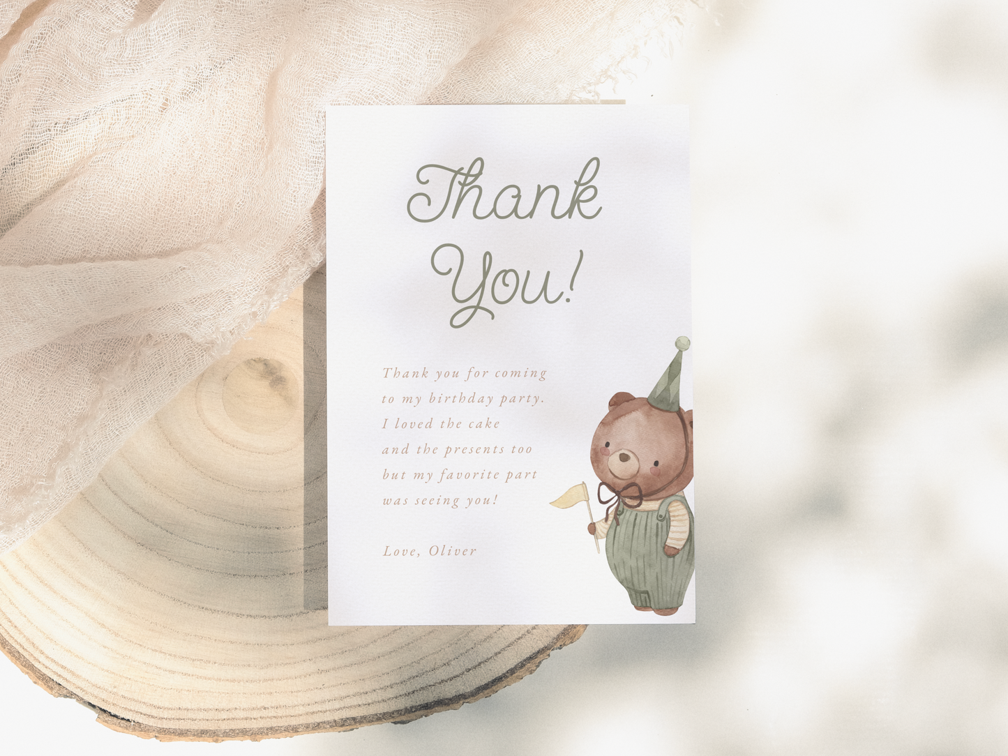 Teddy Bear 1st Birthday Party Invitation Bundle