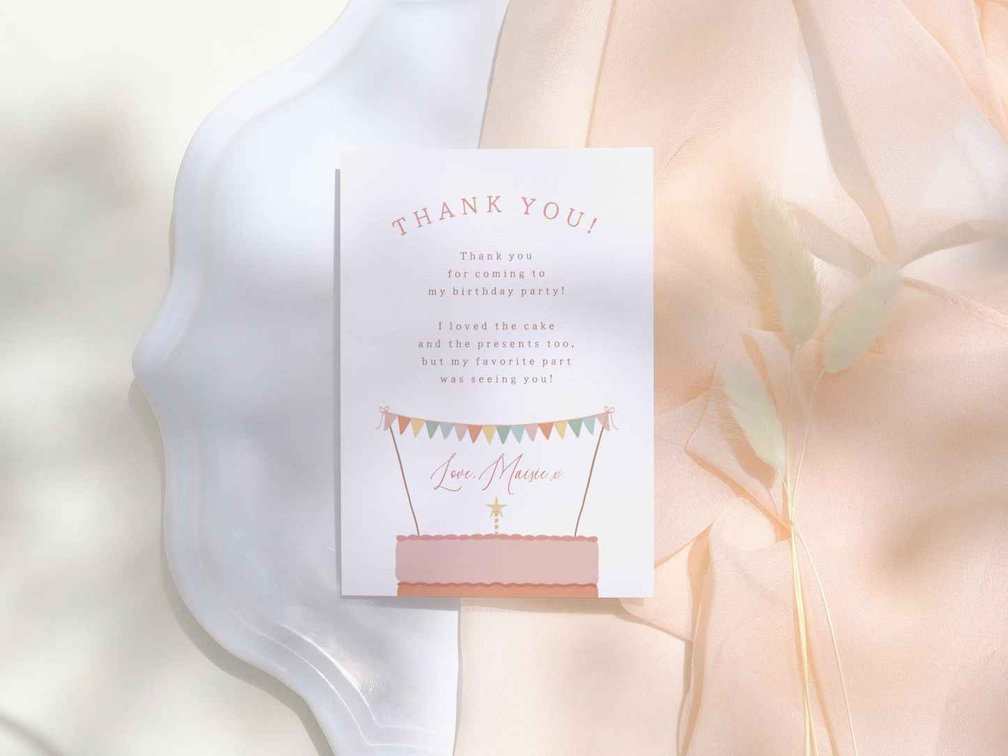 Rainbow Layer Cake Girl Birthday Party Invitation Bundle