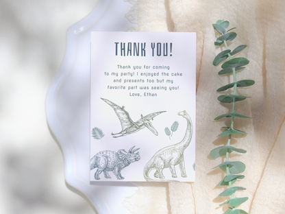 Dinosaur Boy Birthday Party Invitation Bundle