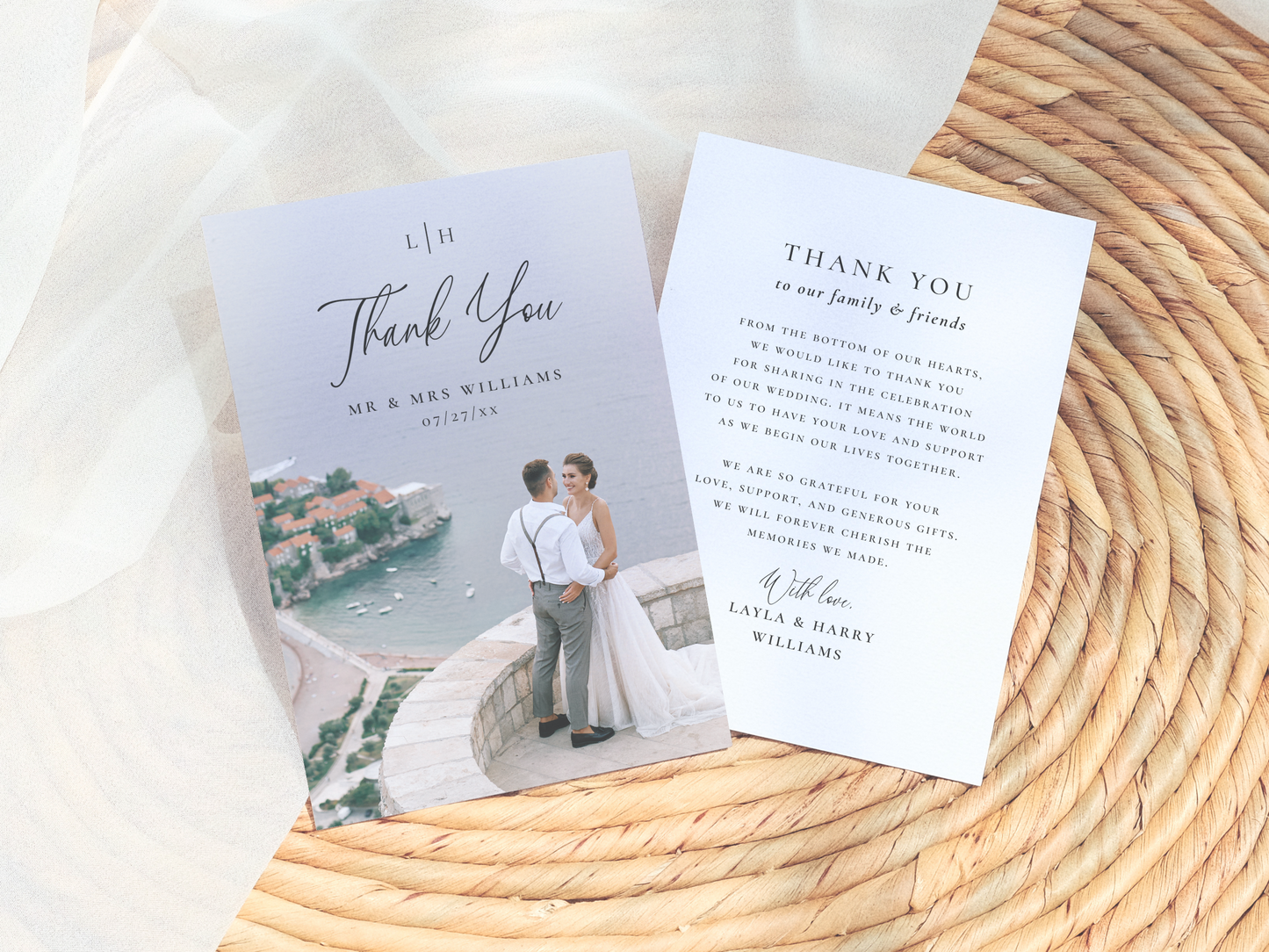Elegant Monogram All-In-One QR Code Wedding Invitation Suite