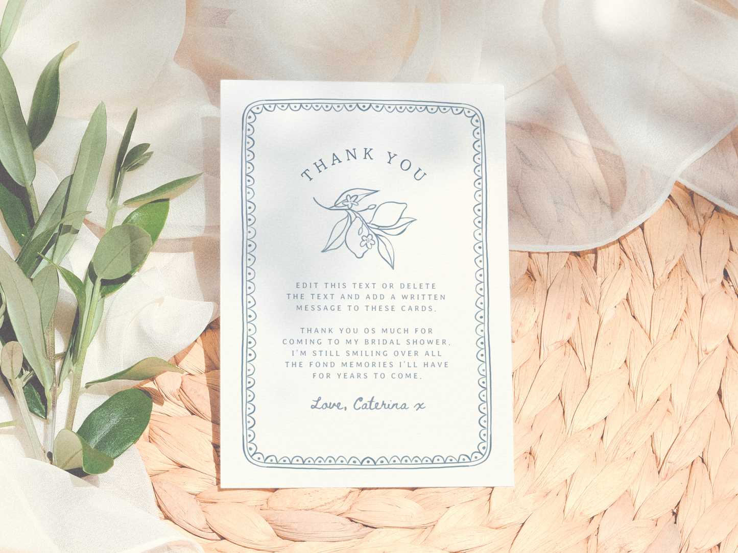 Whimsical Italian Lemon Illustration Bridal Shower Invitation Bundle