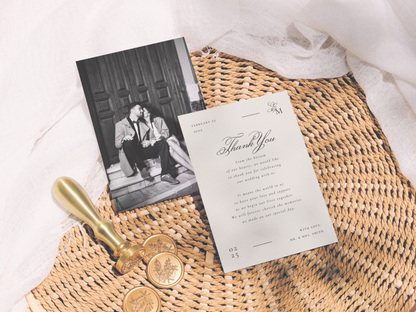 Minimalist Editorial Photo Luxury Wedding Invitation Suite