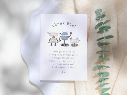 Robot Birthday Party Invitation Bundle