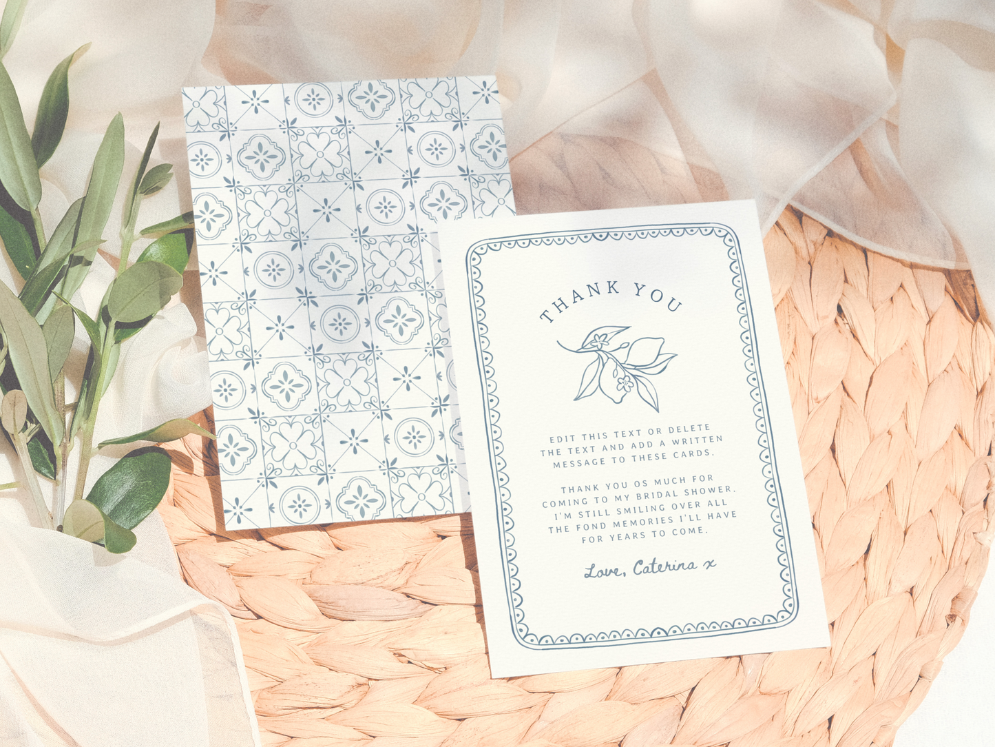 Whimsical Italian Lemon Illustration Bridal Shower Invitation Bundle