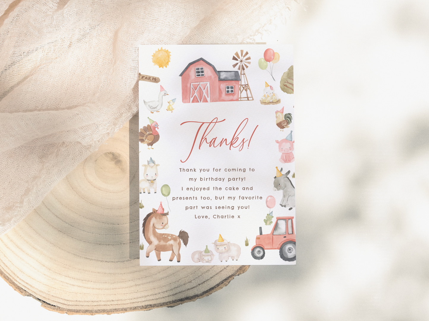 Farm Animals Barn Birthday Party Invitation Bundle